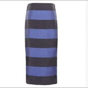 Banana Republic Rugby Stripe Midi Skirt Size 2 New
